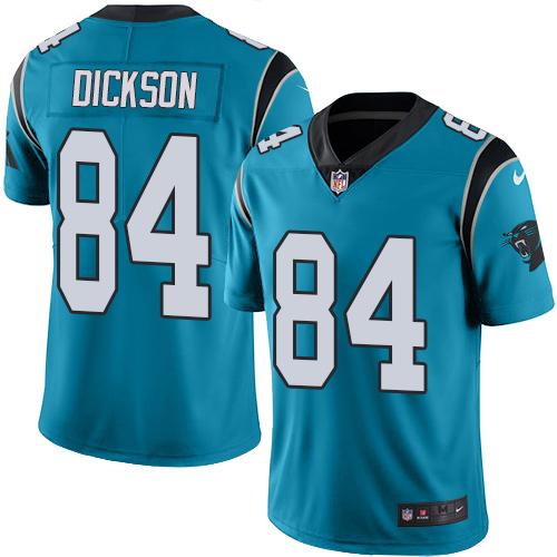 Nike Panthers #84 Ed Dickson Blue Men's Stitched NFL Limited Rush Jersey